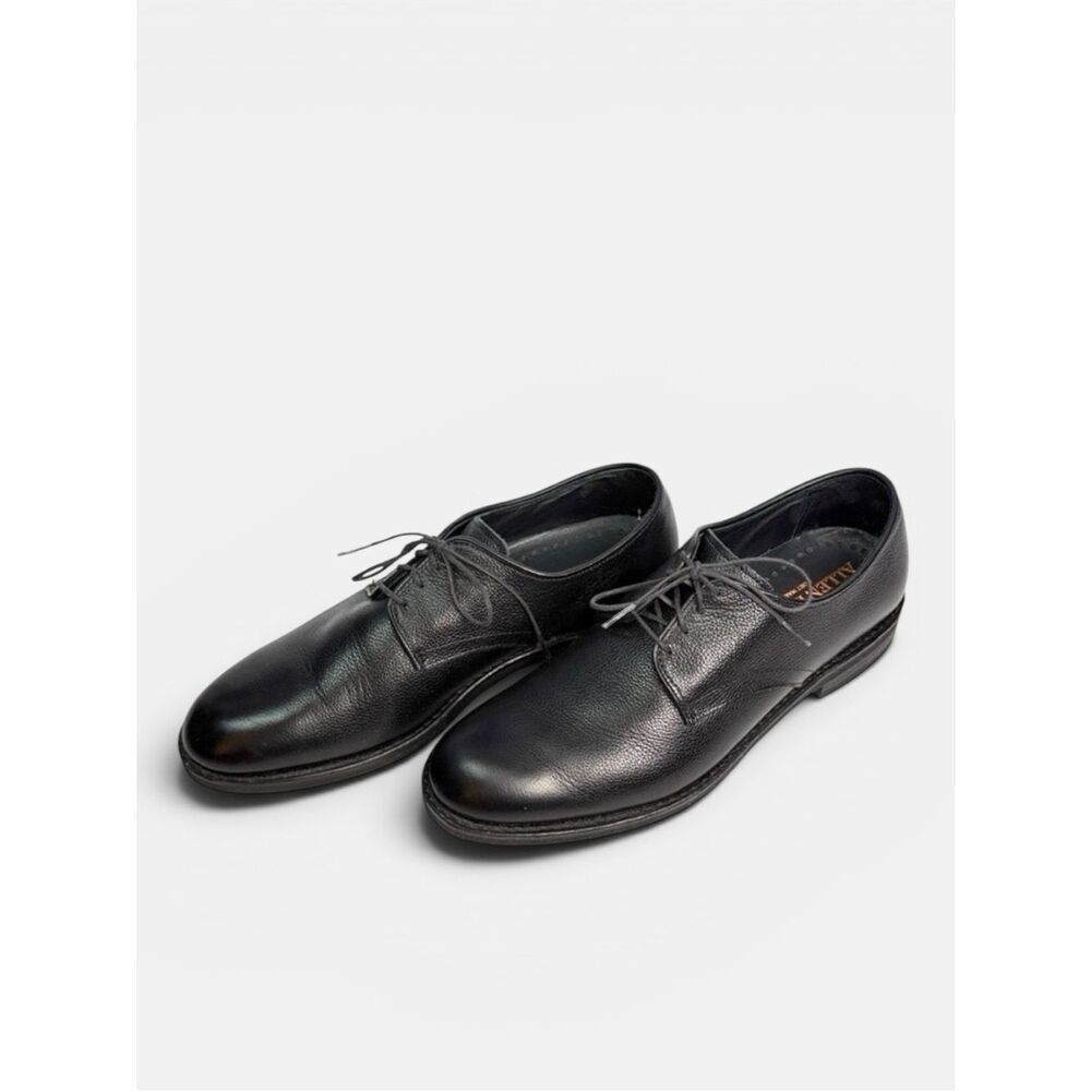 Allen Edmonds Nomad Derby Shoes Black Pebbled Leather Lace Up Plain Toe size 10B